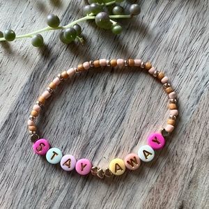 STAY AWAY | Post Malone Beaded Bracelet | UNISEX | Elastic Stretch Fit